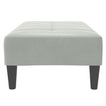 vidaXL Repose-pied gris clair 77x55x31 cm velours