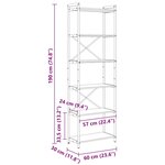 vidaXL Bibliothèque Chêne fumé 60 x 30 x 188 cm Bois d'ingénierie