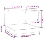 vidaXL Coussins de palette lot de 3 blanc crème tissu oxford