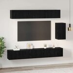 vidaXL Ensemble meuble TV 6 Pièces Chêne noir 100 x 30 x 30 cm