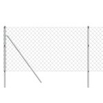 vidaXL Clôture à mailles losangées argenté 1x10 m