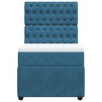 vidaXL Sommier à lattes de lit avec matelas Bleu foncé 90x190 cm