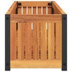 vidaXL Jardinière 110x30x27 5 cm bois massif d'acacia et acier