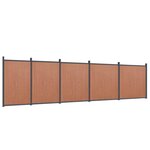 vidaXL Panneau de clôture marron 872x186 cm WPC