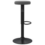 vidaXL Tabourets de bar lot de 2 gris foncé velours