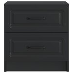 vidaXL Cabinet de chevet 2 pièces Noir 43 x 34 5 x 44 5 cm