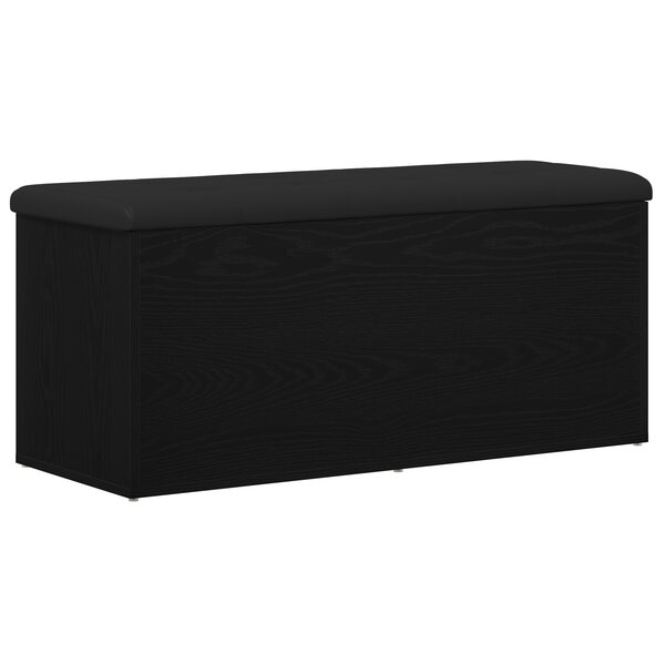 Banc de rangement vidaXL Noir Chêne 100x40x45 cm Bois d'ingénierie