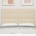 vidaXL Tête de lit réglable en hauteur Crème 160 cm tissu