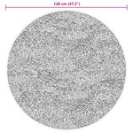 vidaXL Tapis de surface Rond HUARTE Marron Ø 120 CM Polyester