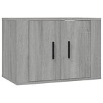 vidaXL Meubles TV muraux 3 Pièces sonoma gris 57x34 5x40 cm