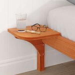 vidaXL Cadre de lit Brun cire 135 x 190 cm Pin massif