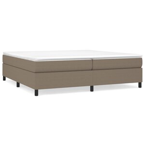 vidaXL Sommier à lattes de lit avec matelas Taupe 200x200 cm Tissu