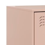 vidaXL Tables de chevet 2 Pièces rose 34 5x39x62 cm acier