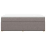 vidaXL Sommier à lattes de lit avec matelas Taupe 100x200 cm Tissu
