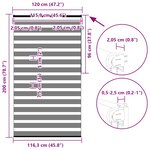 vidaXL Store zèbre marron 120x200cm largeur du tissu 115 9cm polyester