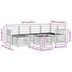 vidaXL Ensemble de canapés d'extérieur 7 pc Naturel Polyester