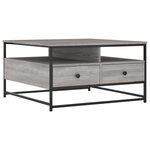 vidaXL Table basse sonoma gris 80x80x45 cm bois d'ingénierie