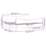vidaXL Cadre de lit sans matelas blanc 180x200 cm bois massif de pin