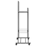 vidaXL Porte-vêtements avec étagère avec roue avec stockage Noir