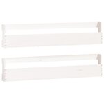 vidaXL Étagères à chaussures murales 2 Pièces Blanc 110x9x23cm Pin massif
