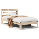 vidaXL Cadre de lit avec tête de lit sans matelas 90x200 cm