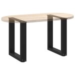 vidaXL Pieds de table basse en U 2 pièces Noir 28 x (42-43) cm Acier