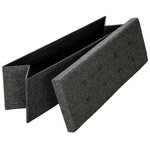 Banc coffre de rangement pliable tissu gris foncé 2208147