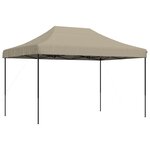 vidaXL Tente de fête 279 x 410 x 315 cm Taupe Tissu Oxford