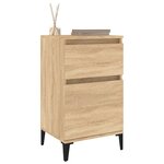 vidaXL Tables de chevet 2 Pièces chêne sonoma 40x35x70 cm