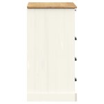 vidaXL Commode VIGO blanc 80x40x76 cm bois massif de pin