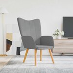 vidaXL Chaise de relaxation Gris clair Tissu