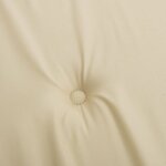 vidaXL Coussins de chaise de jardin dossier haut lot de 2 beige tissu