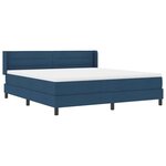 vidaXL Lit à ressorts avec matelas Bleu 200 x 180 cm Polyester