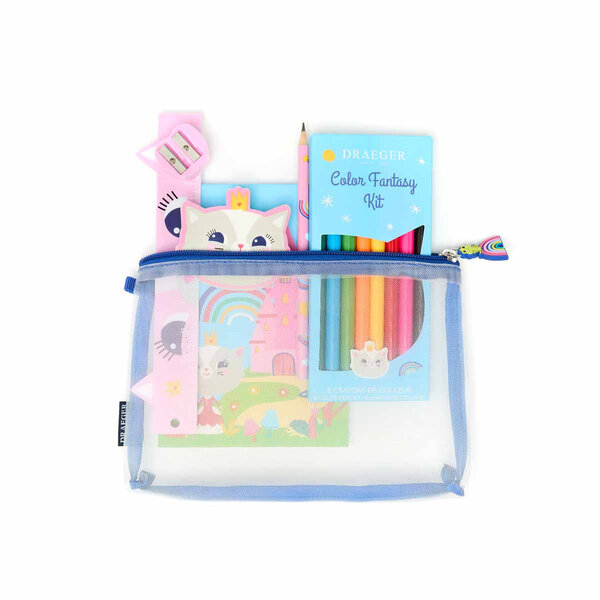 Kit Papeterie Enfants Rentrée Scolaire - Rose - Draeger