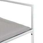 vidaXL Ensemble à manger de jardin avec coussins 9 Pièces blanc textilène