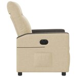 vidaXL Fauteuil inclinable électrique Crème Tissu