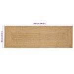 vidaXL Tapis Beige 80 x 250 cm Jute