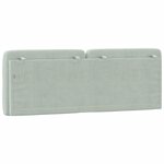 vidaXL Coussin de tête de lit gris clair 120 cm velours