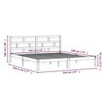 vidaXL Cadre de lit Noir Bois de pin massif 140x190 cm