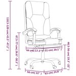 vidaXL Fauteuil de massage inclinable de bureau Blanc Similicuir