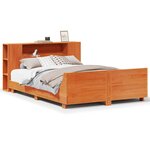 vidaXL Cadre de lit sans matelas cire marron 150x200cm bois pin massif