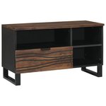 vidaXL Meuble TV Marron 80 x 33 x 46 cm bois de manguier massif