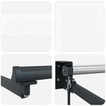 vidaXL Store Manuel Rétractable Blanc 500x300 cm