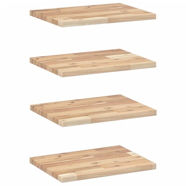 vidaXL Étagères flottantes 4 Pièces 60x30x2 cm acacia massif non traité