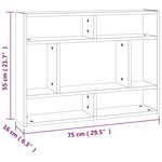 vidaXL Étagère murale Sonoma gris 75x16x55 cm Bois d'ingénierie