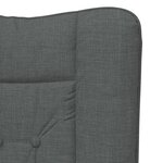 Chaise Relaxante vidaXL Gris Foncé Tissu