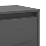 vidaXL Armoire murale Gris 100x30x35 cm Bois de pin massif