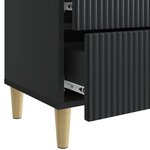 vidaXL Cabinet de chevet avec tiroir 2 Pièces Noir 43 x 34 5 x 48 cm