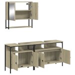 vidaXL Ensemble de meubles de salle de bain 3 Pièces chêne sonoma