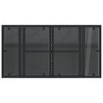 vidaXL Table de jardin dessus en verre noir 100x55x73cm résine tressée